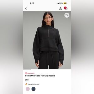 Scuba half sized hoodie m/l